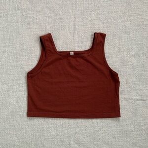 Los Angeles Apparel Square Neck Crop Tank